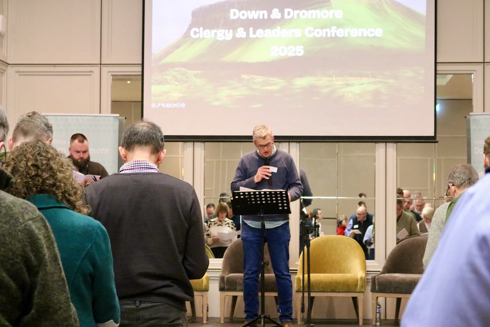 Archdeacon Jim Cheshire leads Evening Prayer