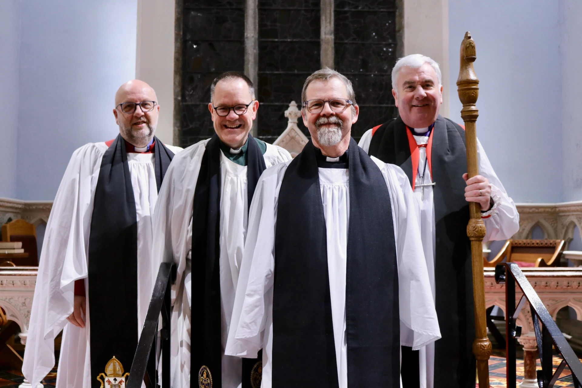 Archdeacon Mark Harvey, Canon Jono Pierce, Revd Andy Hay and Bishop David McClay