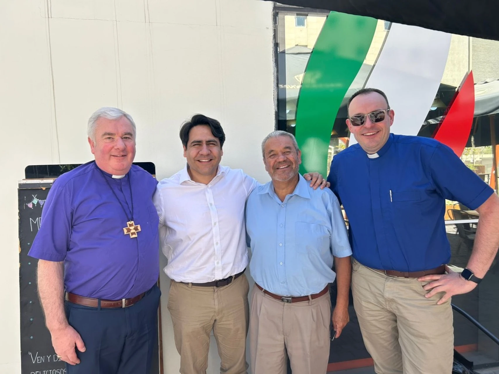 Bishop David, Bishop Juan, Archbishop Tito and Revd Mark