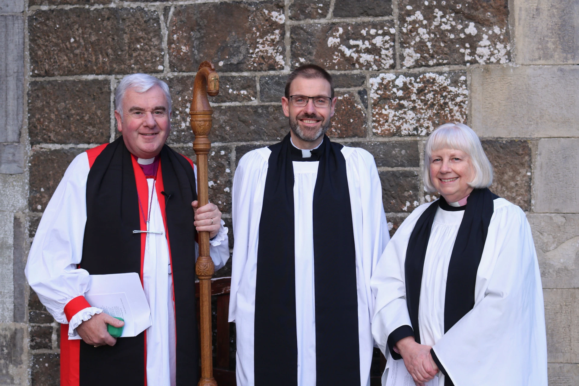 Bishop David, Revd Ian McGrath and Revd Sue Bell (preacher)