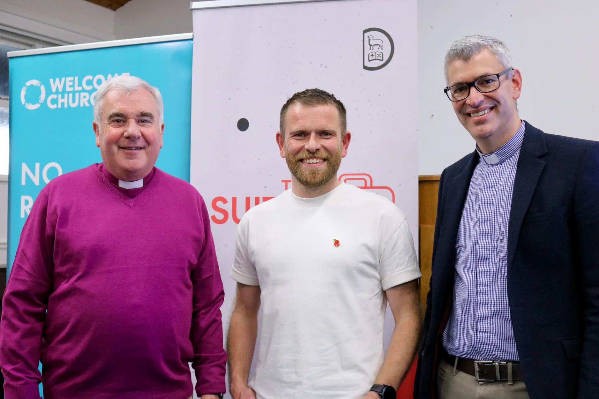 Bishop David, Tim Burns and Archdeacon Jim