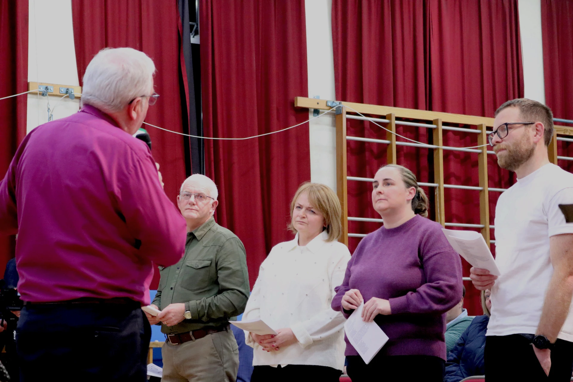 Bishop David addresses the Pioneers