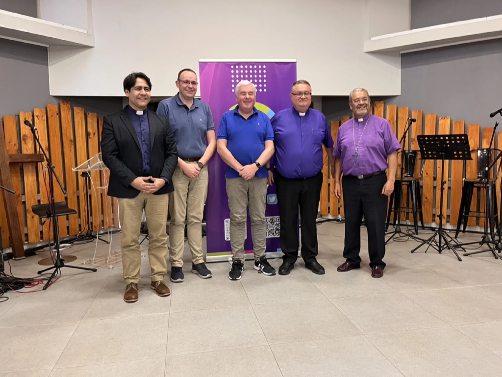 Bishop Juan Esteban Saravia, Revd Mark Lennox, Bishop David, Archbishop Enrique Lago and Archbishop Tito Zavala (retired)