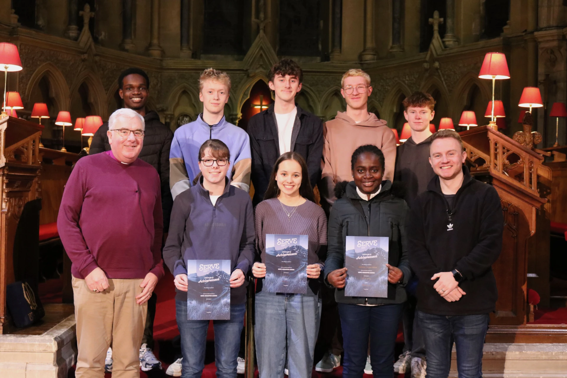 SERVE Class of '24 with Bishop David and Josh Thornbury (front right)