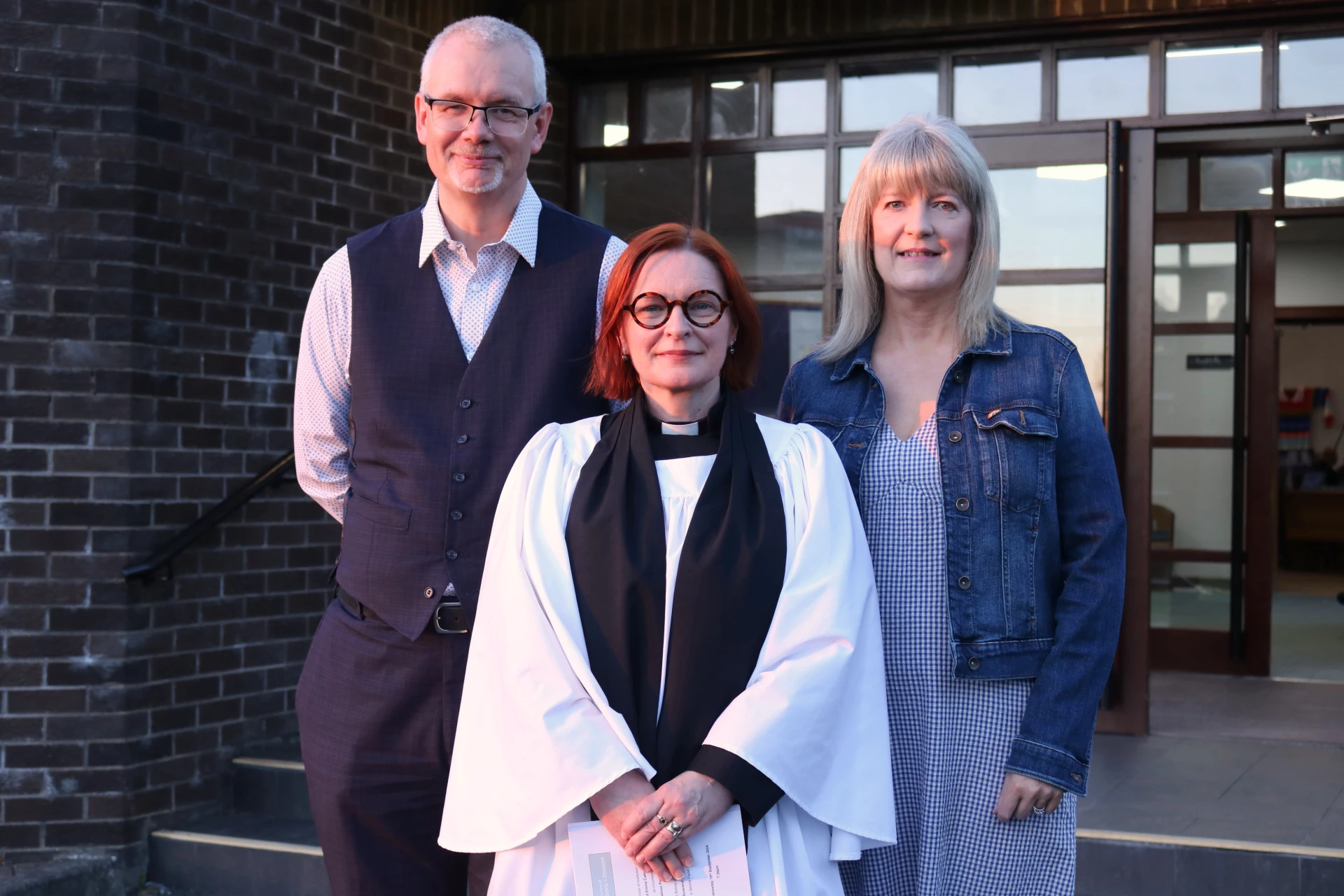 Emma with People's Churchwarden, Eric Hudson and Rector's Churchwarden, Wendy Boal