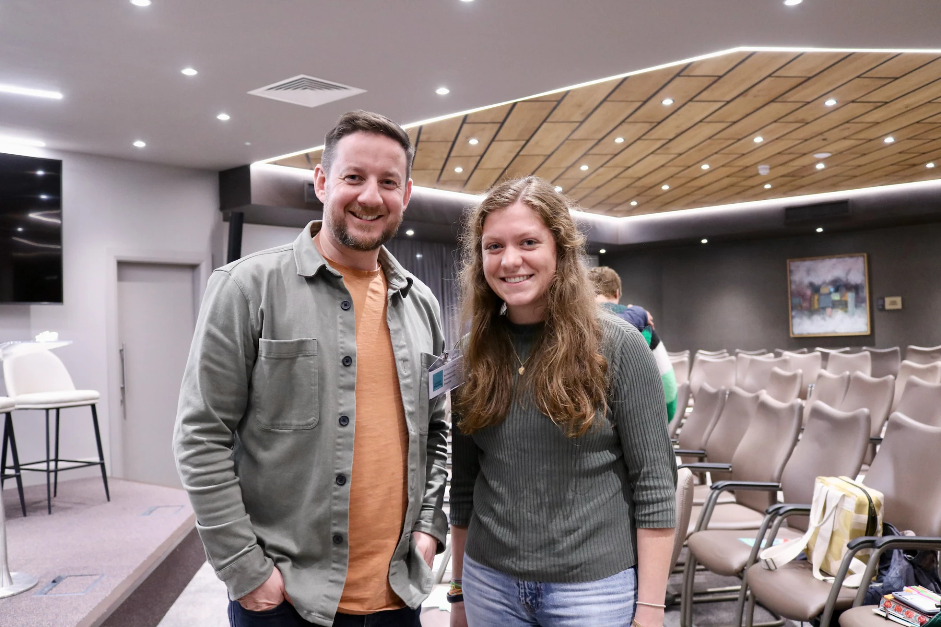 Colin with Hannah Perry who is interning with St Donard's Community Church Dundrum