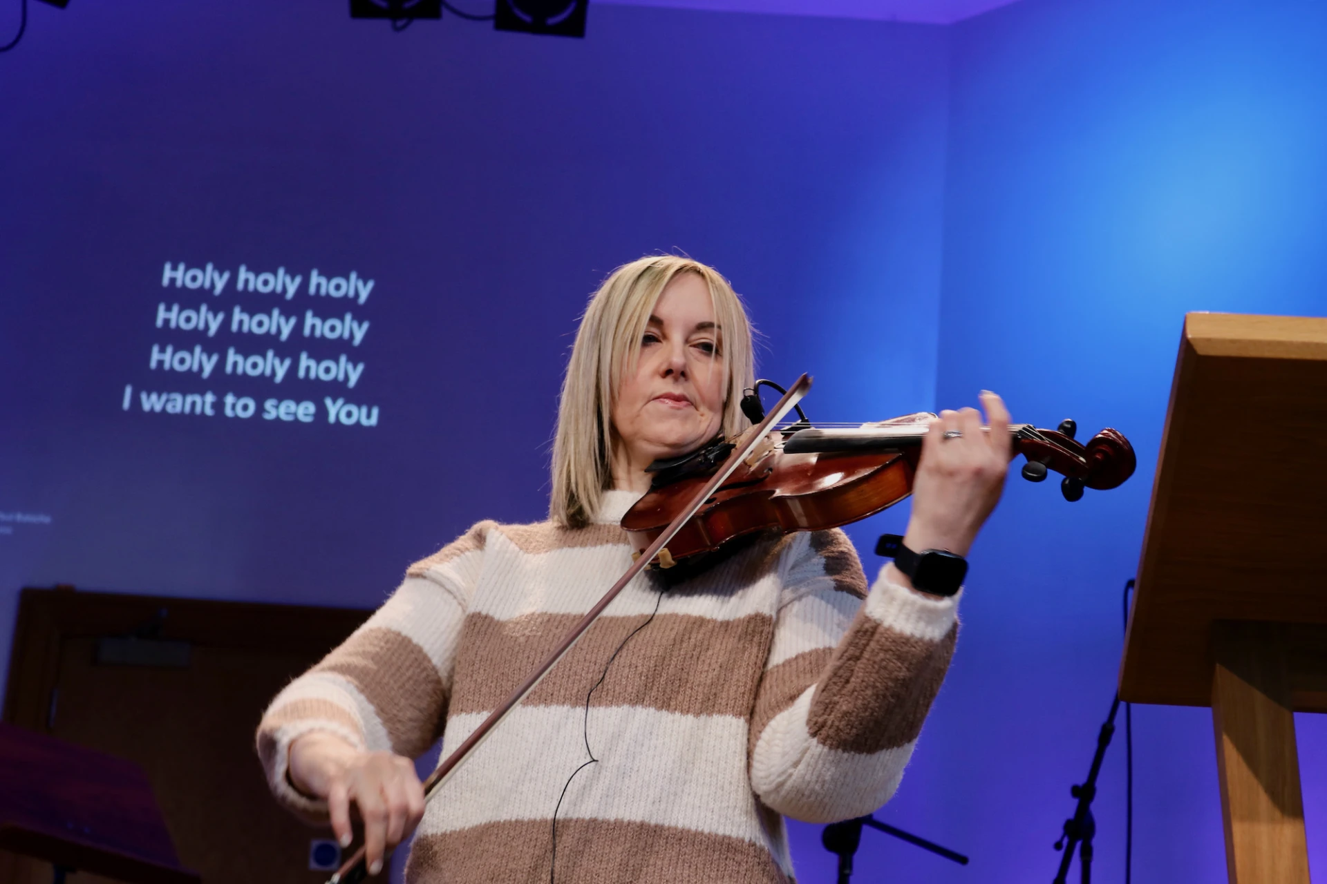 Izzy on violin