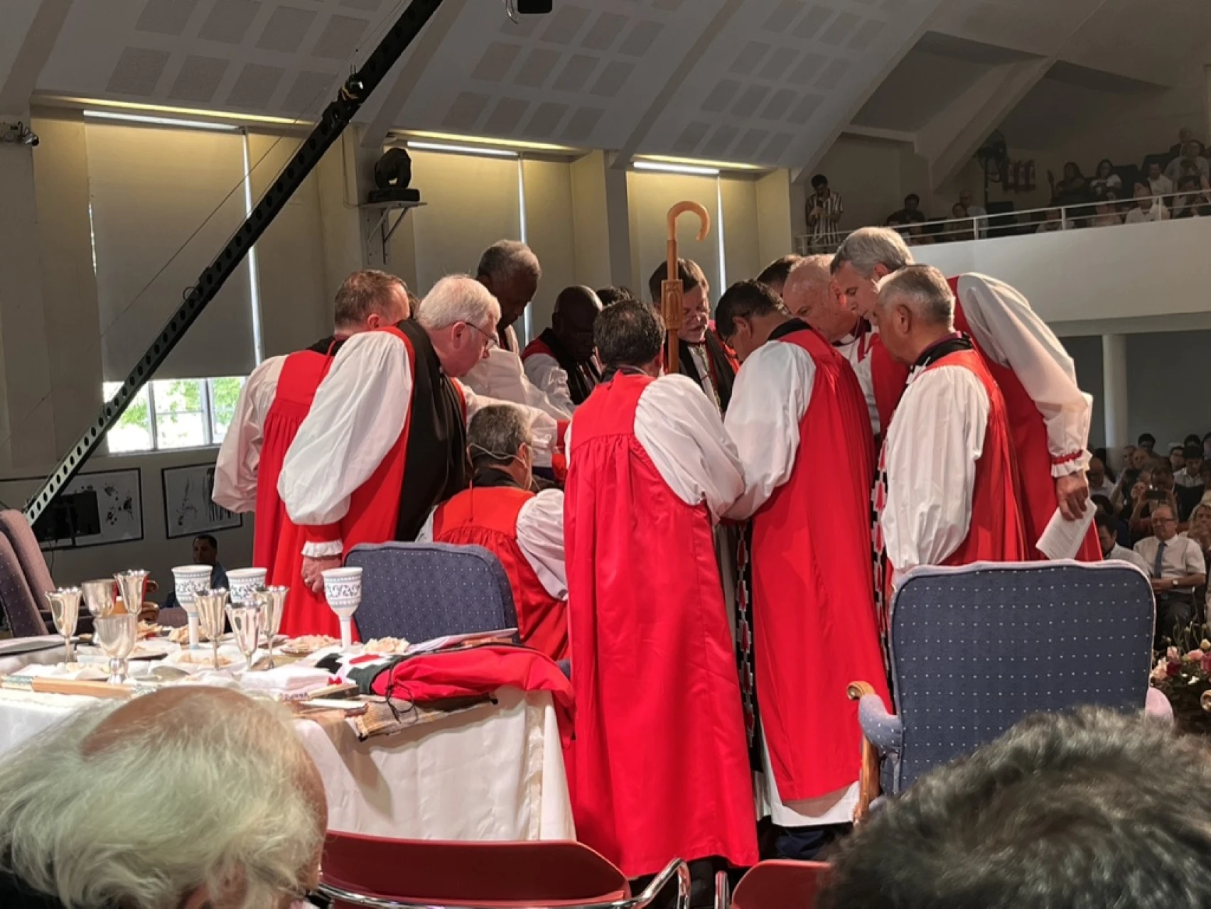 Laying on of hands for Bishop Juan