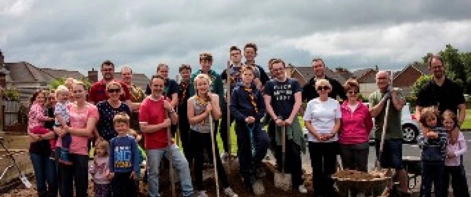 New community allotment takes shape at Movilla Abbey Church