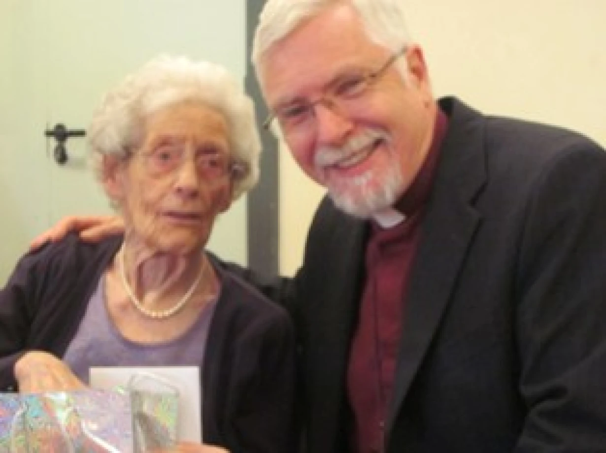 Bishop surprises Beth on her 100th Birthday!