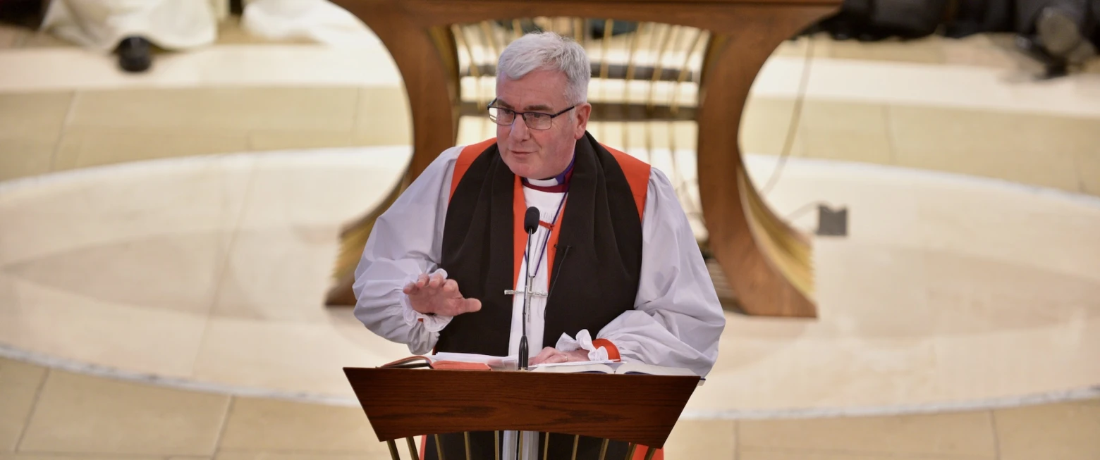 Bishop David the preacher at Down Cathedral