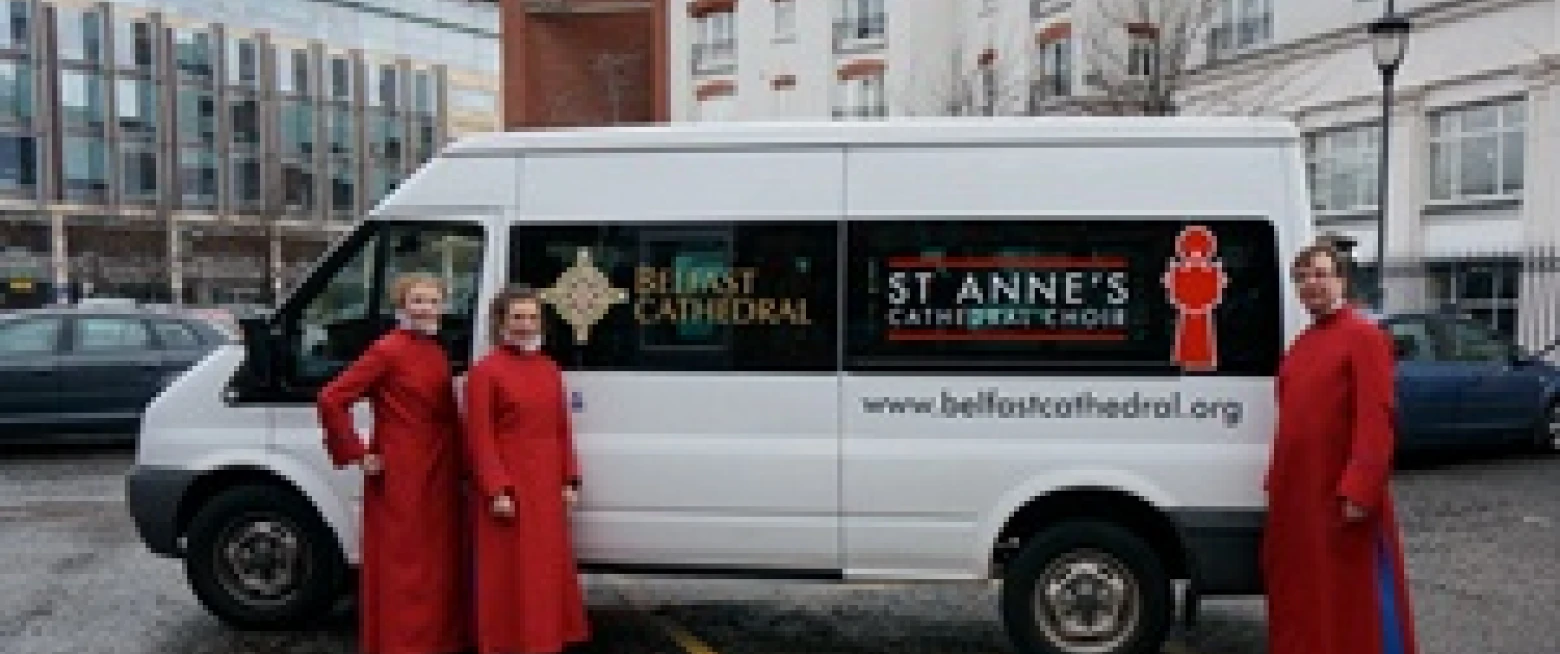 Eye–catching new logos on St Anne’s Cathedral Choir buses