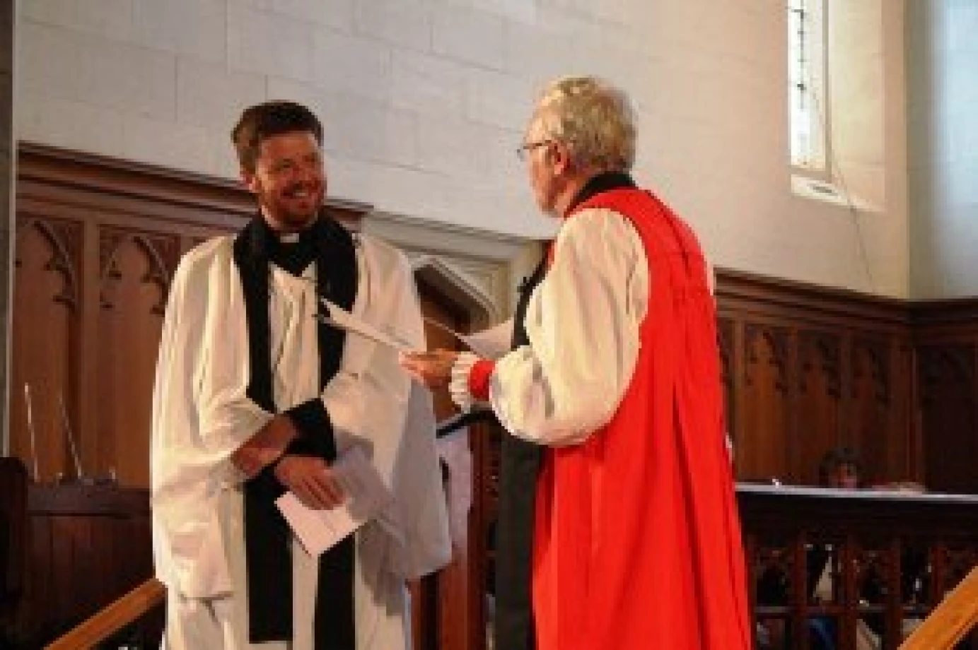 Revd Chris Bennett introduced to St Clement’s