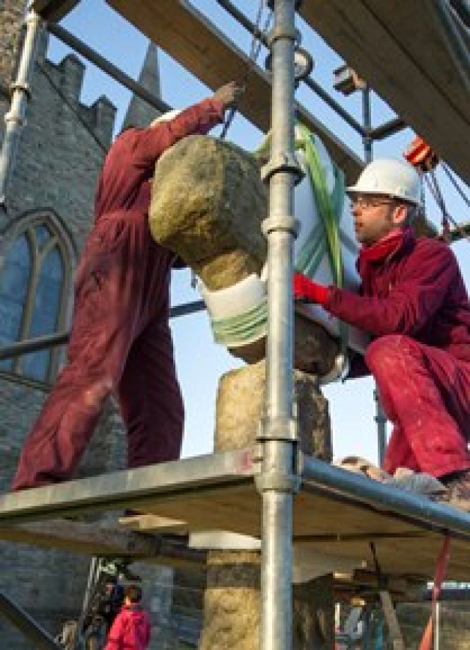 Cathedral’s High Cross on the move