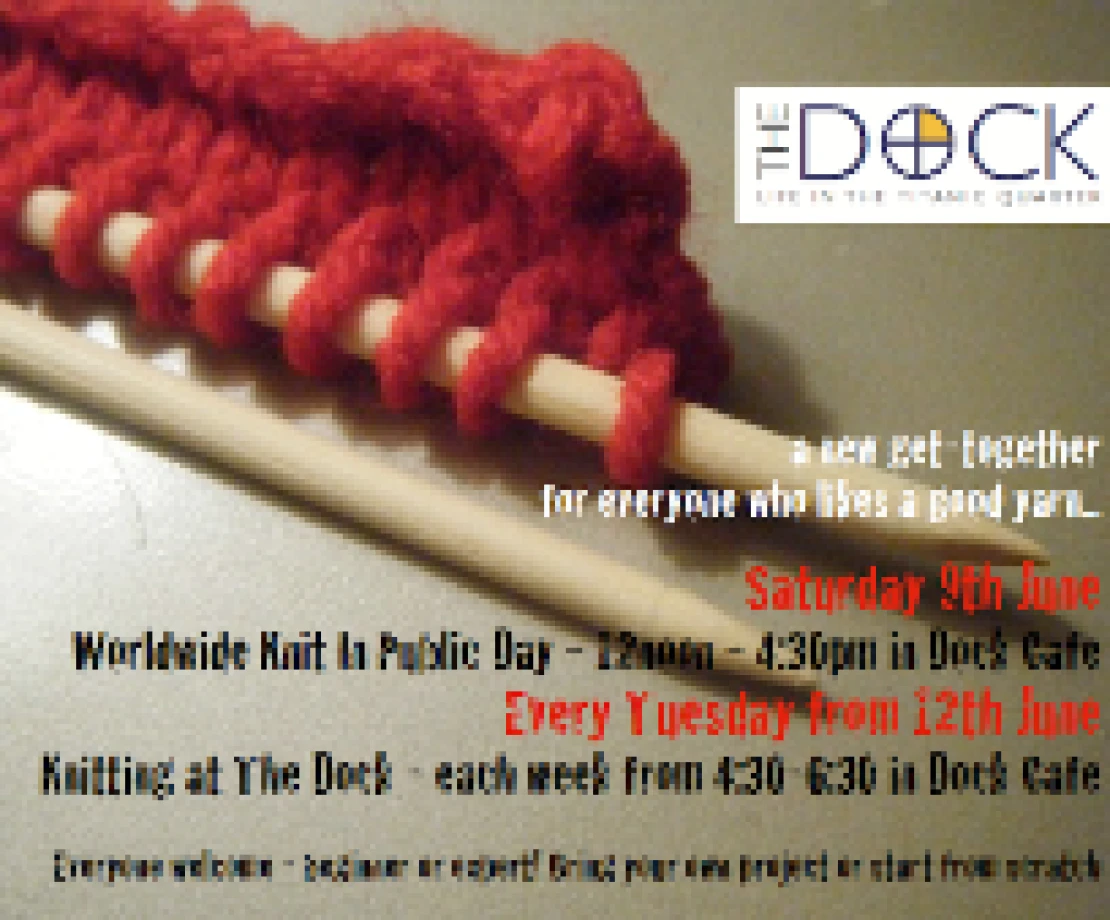 Knitting at the Dock Cafe!