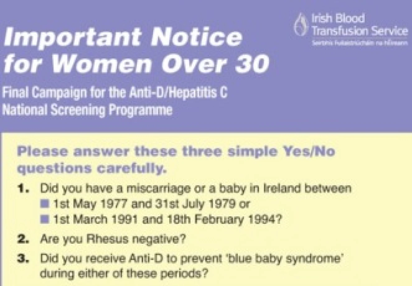 Important notice for women over 30