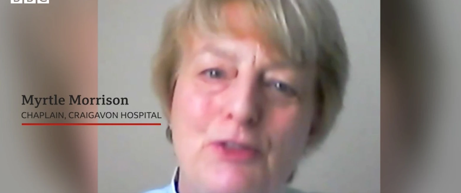 Hospital Chaplain Myrtle on BBC News
