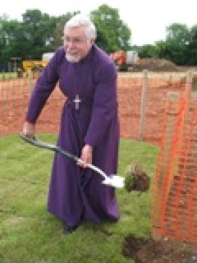 Bishop cuts first sod at Seagoe