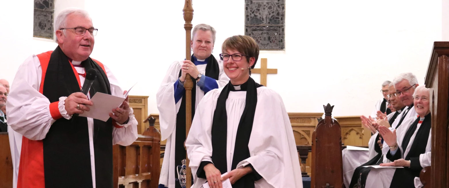 Revd Dr Claire Aylward is introduced in Kilmore and Inch