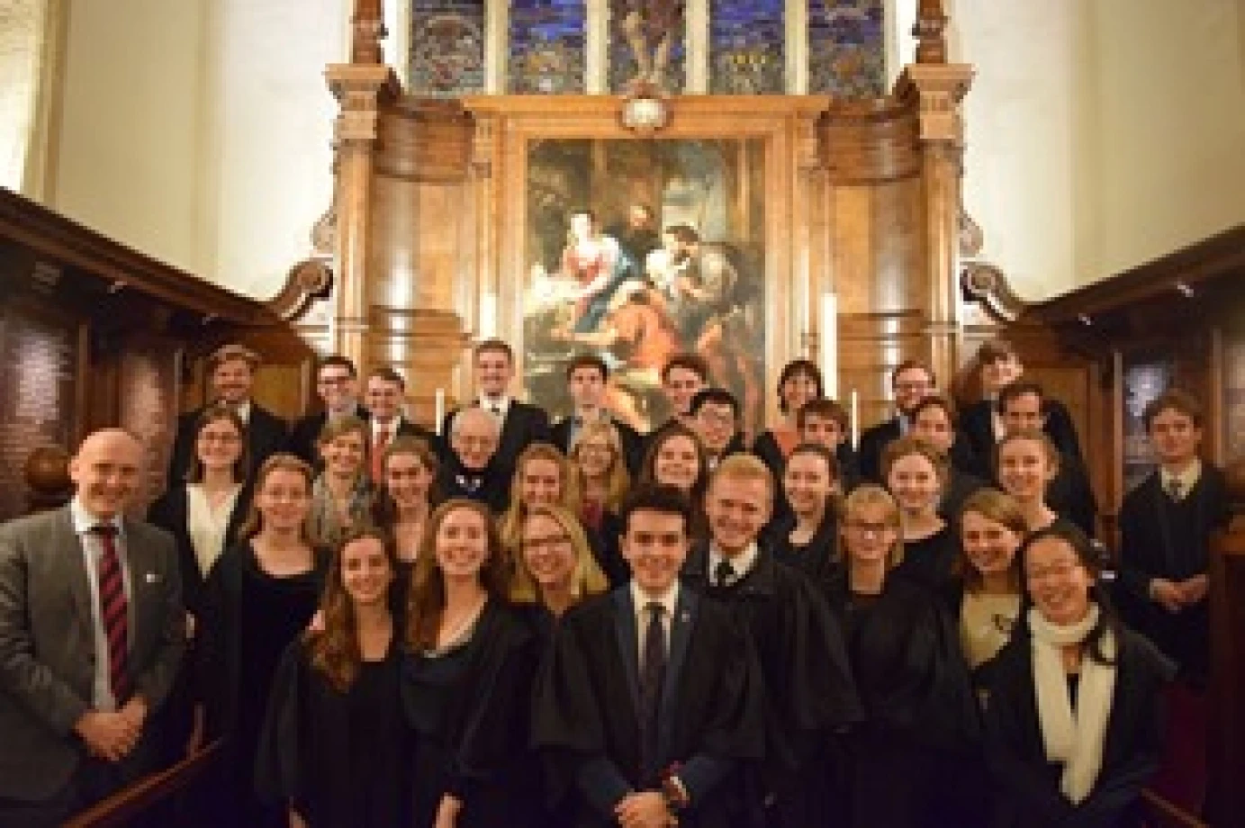 Corpus Christi College Choir singing evensong at Belfast Cathedral