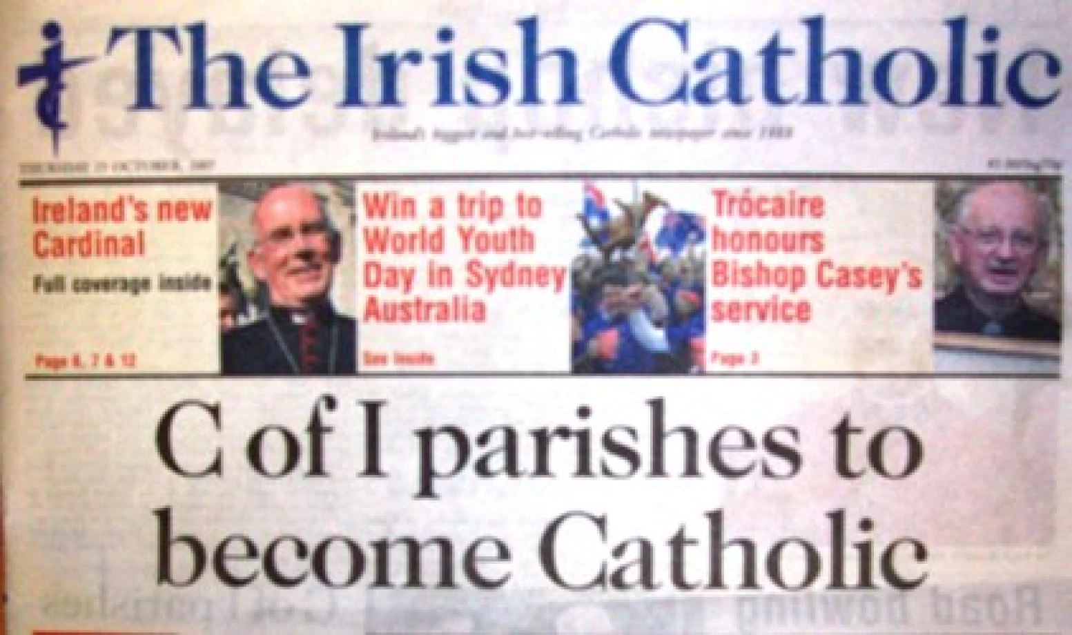 Bishop responds to Irish Catholic headline article