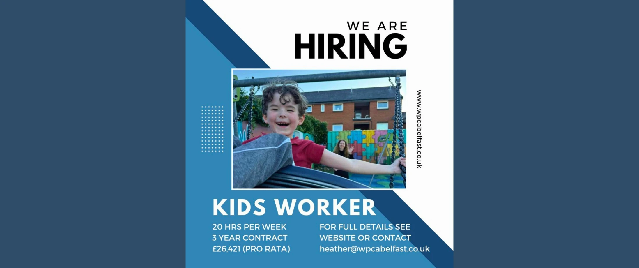 Vacancy for a Kids Worker (WPCA)