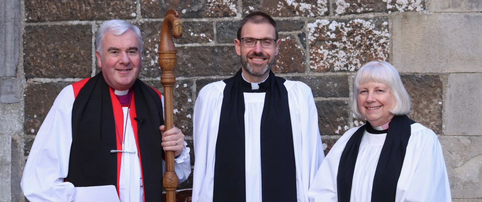 Bishop David, Revd Ian McGrath and Revd Sue Bell (preacher)