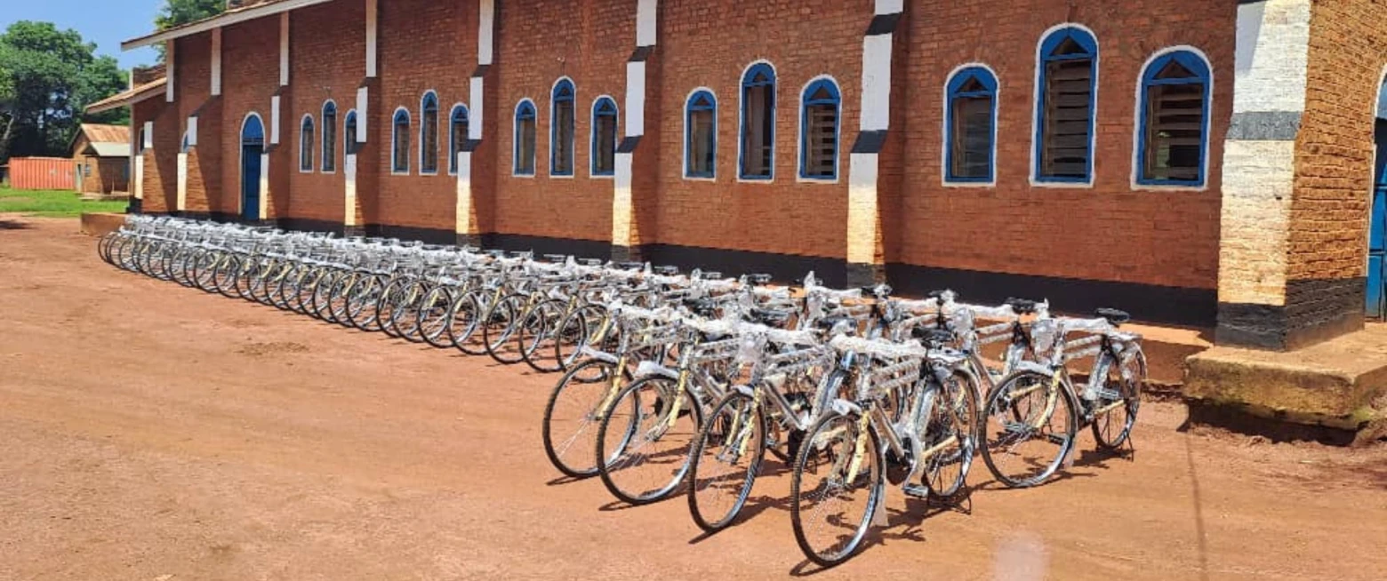 100 shiny new bicycles for clergy are first to arrive