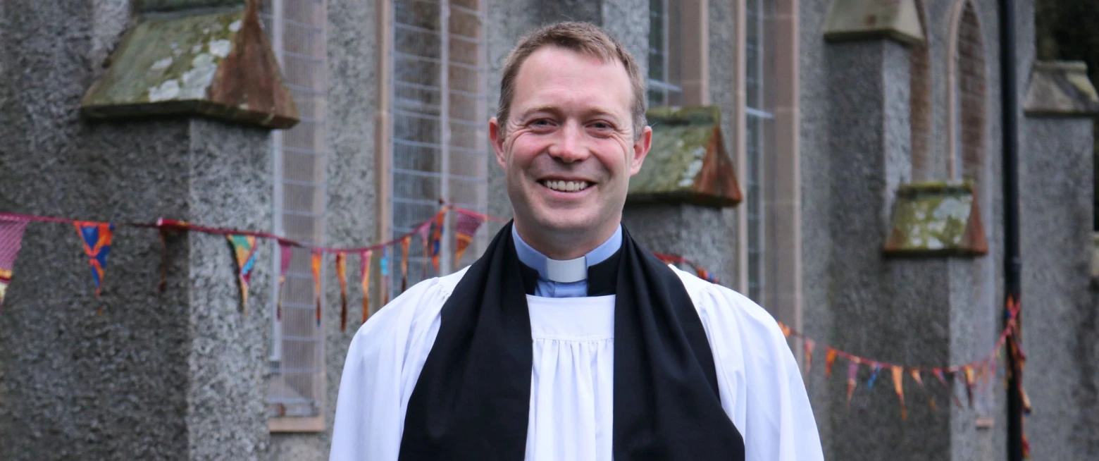 Revd Peter Hilton is welcomed to Helen’s Bay