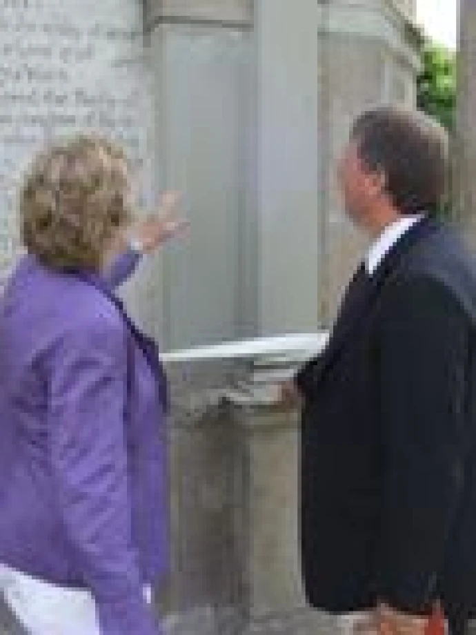 Environment Minister visits historic Knockbreda graveyard