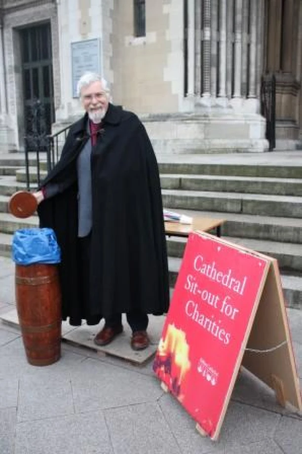 Bishop Harold joins Cathedral sit-out for charities