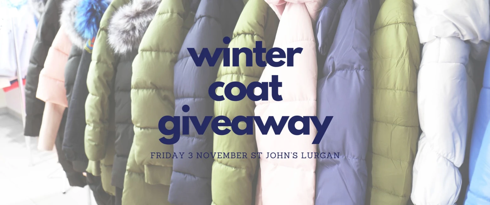 Winter coat giveaway at St John’s Lurgan