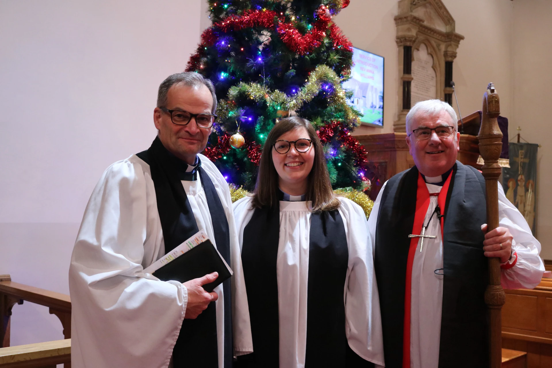 Canon Bryan Follis (Preacher), Revd Anna Williams and Bishop David