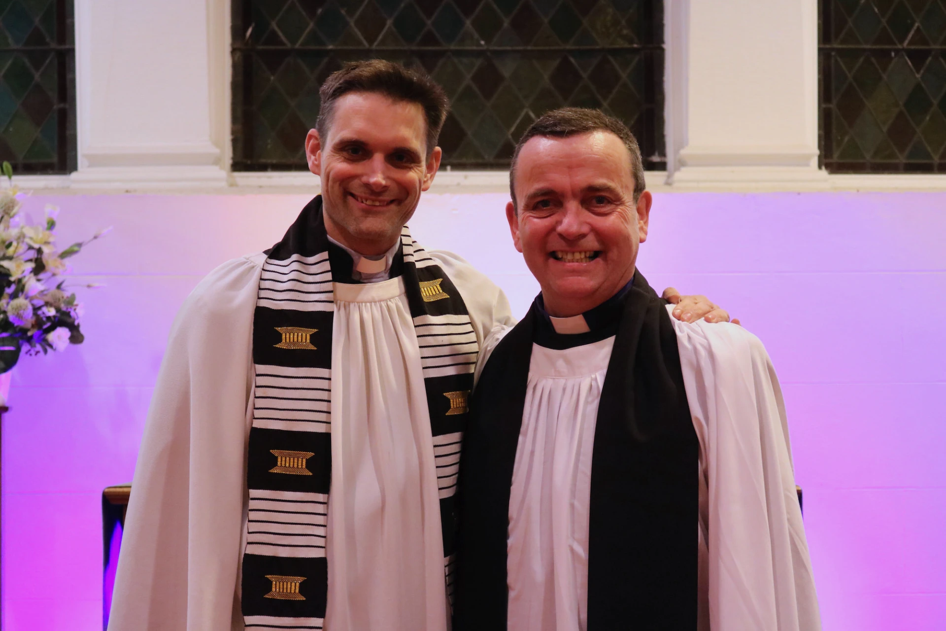 Preacher, Revd Richard Moy with Henry