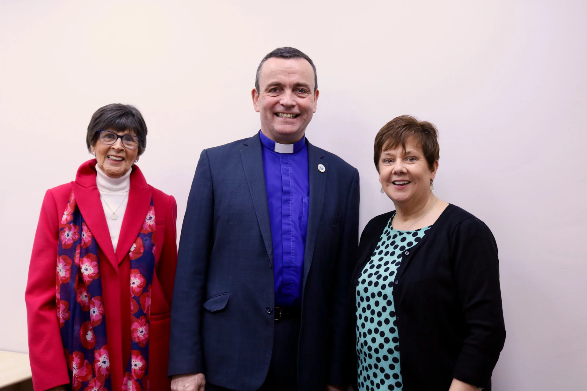 Rector's Warden Mary Fitzsimmons, Revd Henry Blair and People's Warden Alison Carson