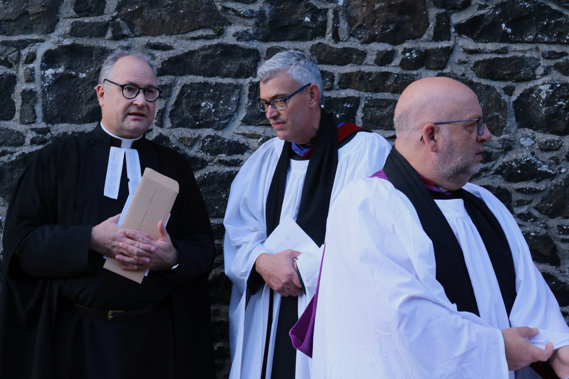 Registrar, Canon Simon Doogan, Archdeacon Jim Cheshire and Archdeacon Mark Harvey