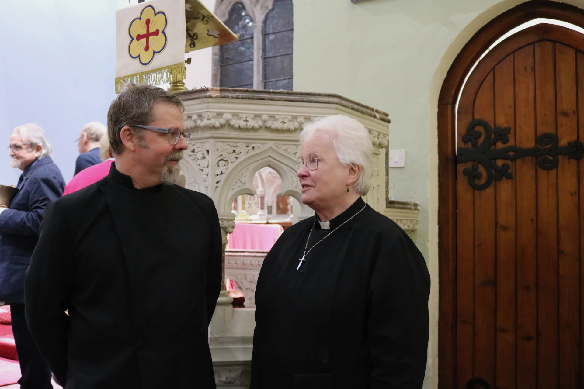 Revd Andy Hay and Revd Liz Hanna who looked after the parish during the vacancy