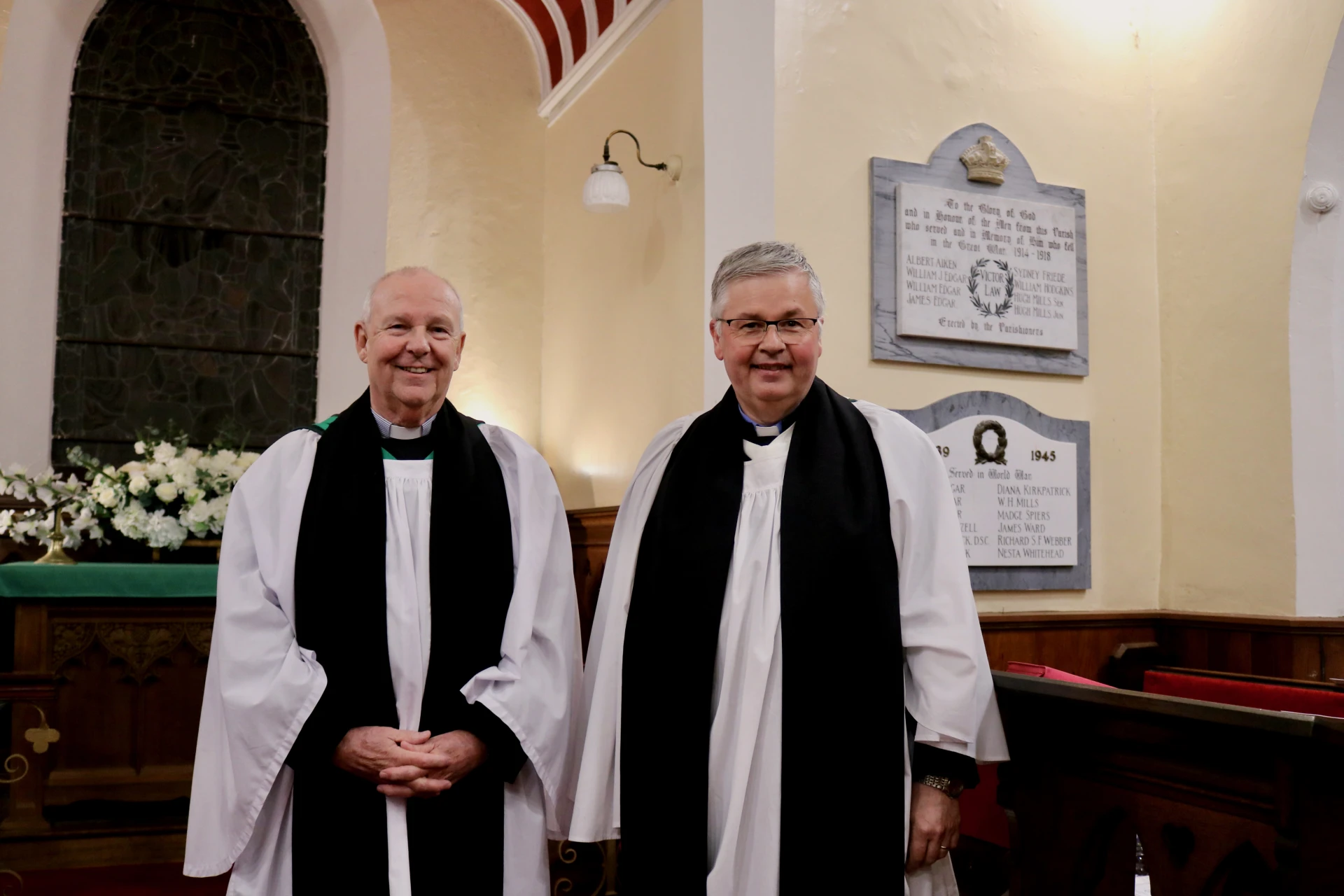 Revd Capt Colin Taylor (preacher) with Revd Capt Isaac Hanna