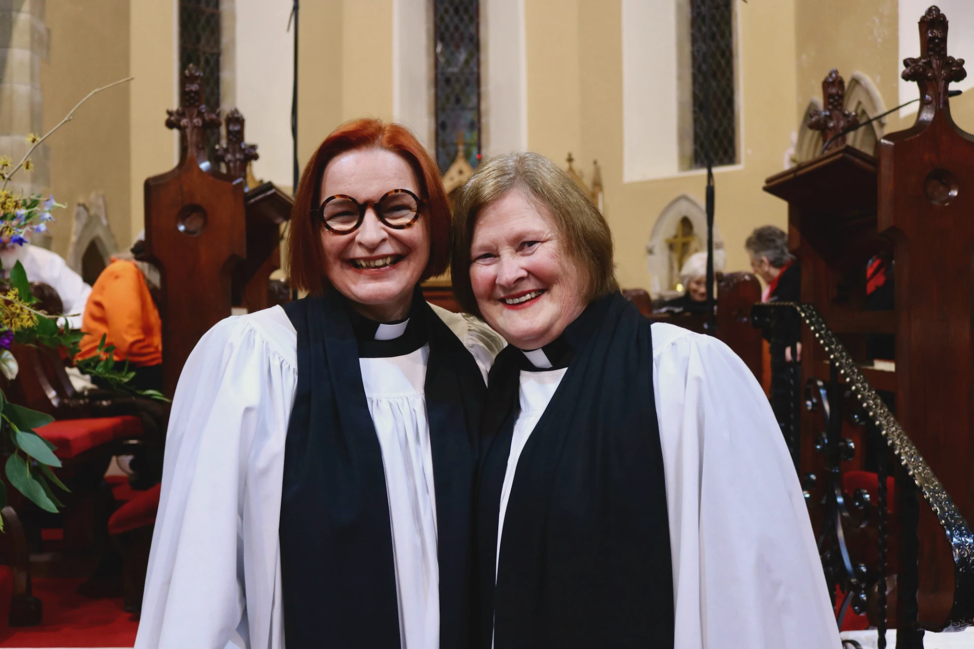 With the preacher, Revd Emma Rutherford