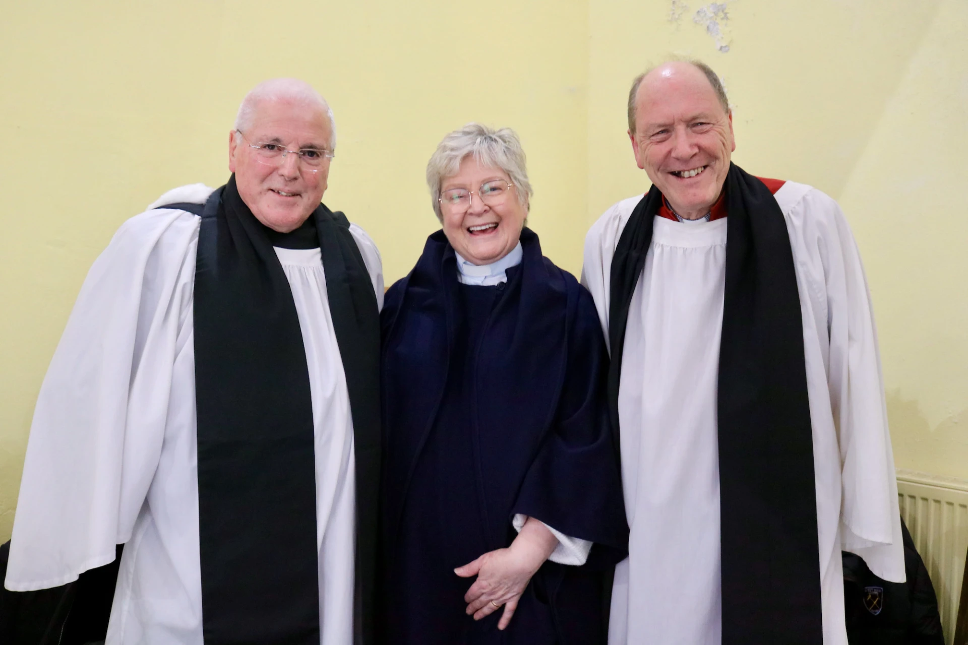 Revd Karl Teggarty, Revd Louise Donald (Warrenpoint Methodist) and Canon Scott McDonald