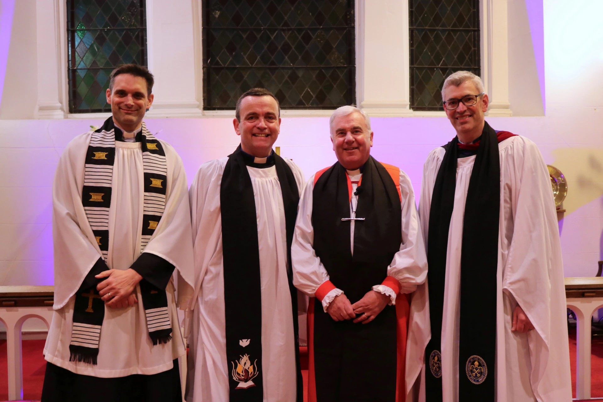 Revd Richard Moy, Henry, Bishop David and Archdeacon Jim Cheshire