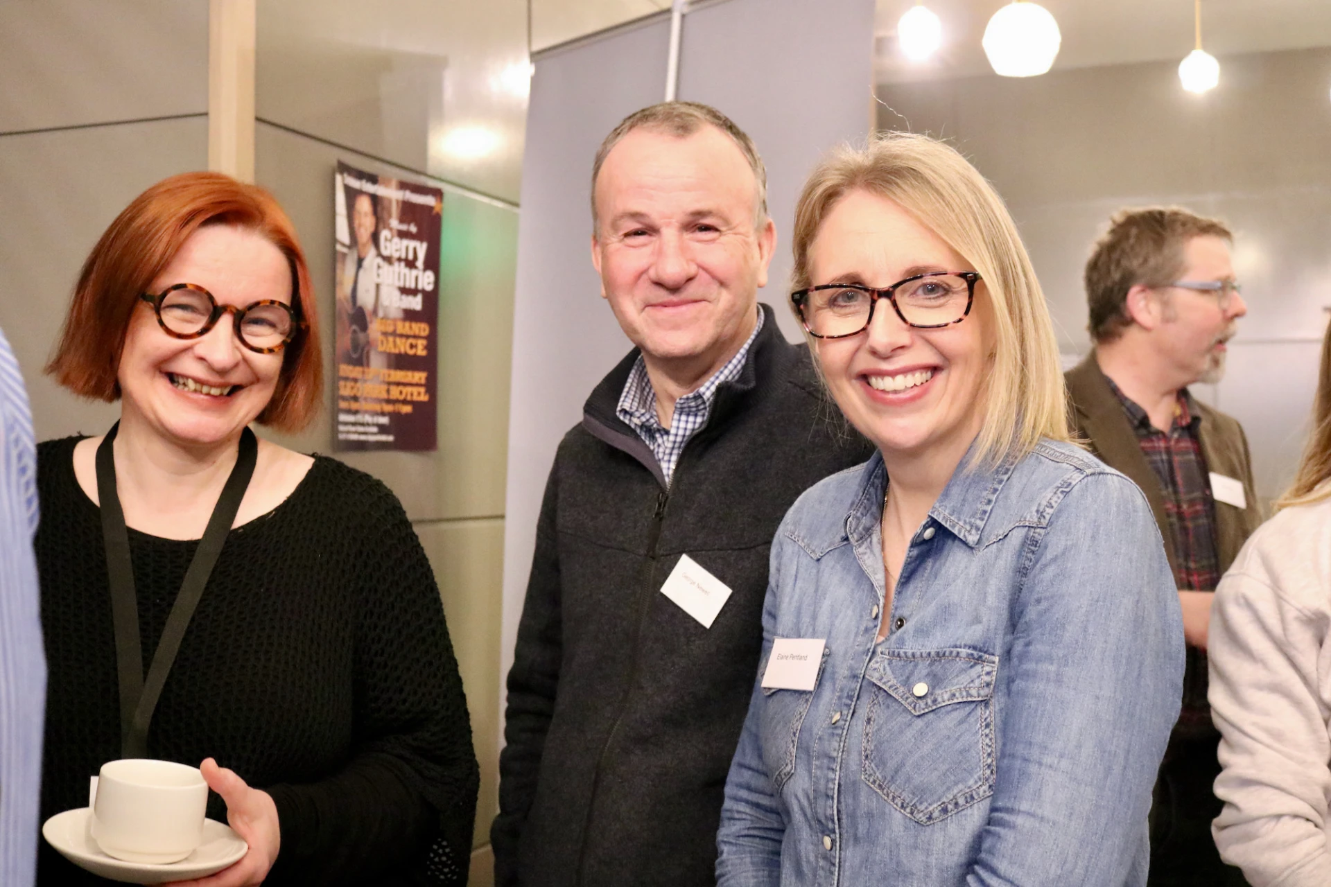 Revds Emma Rutherford and Elaine Pentland with Capt George Newell