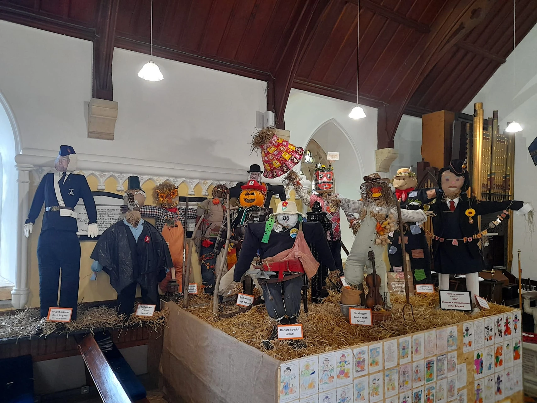 A magnificent display of scarecrows