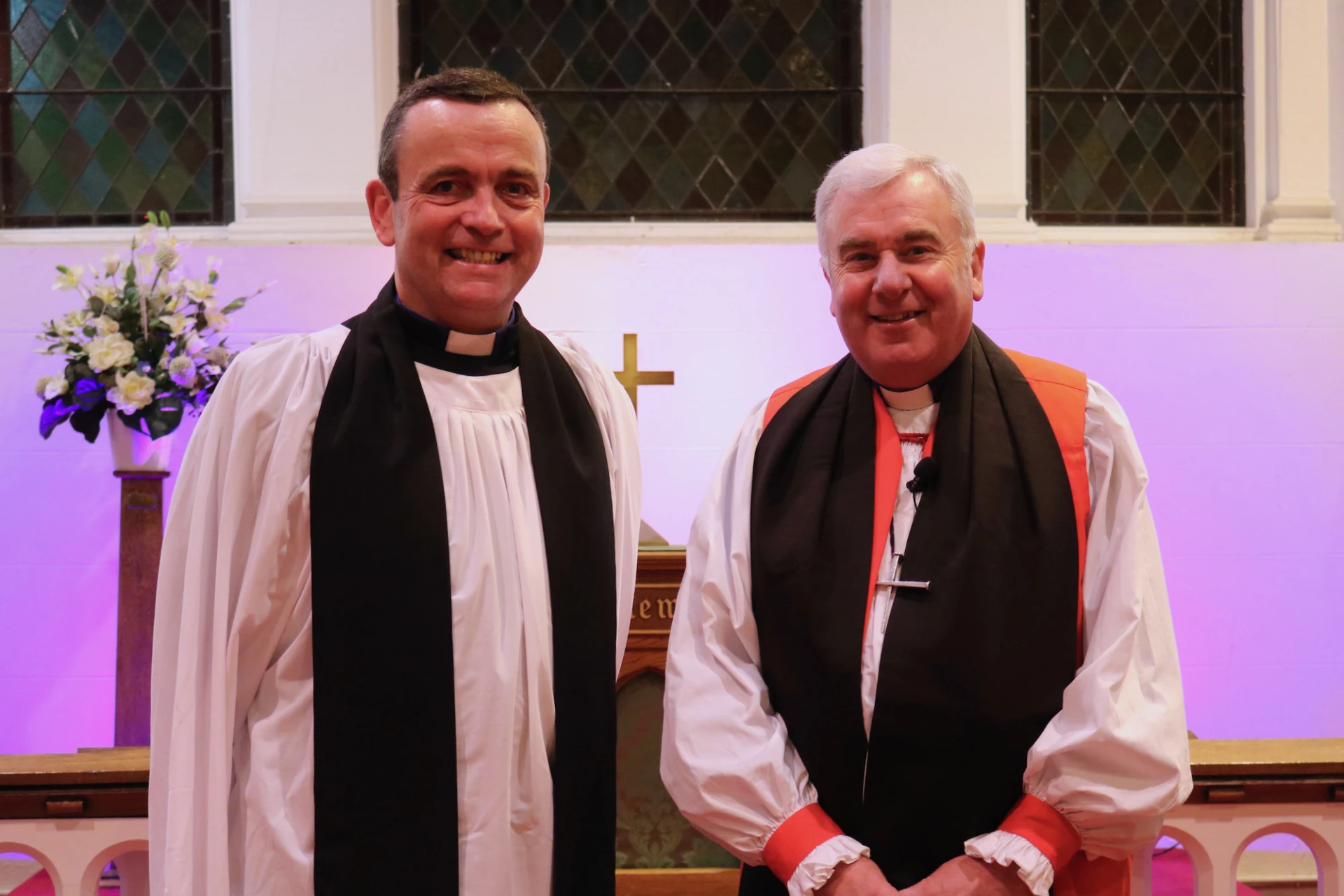 The new rector, Revd Henry Blair and Bishop David