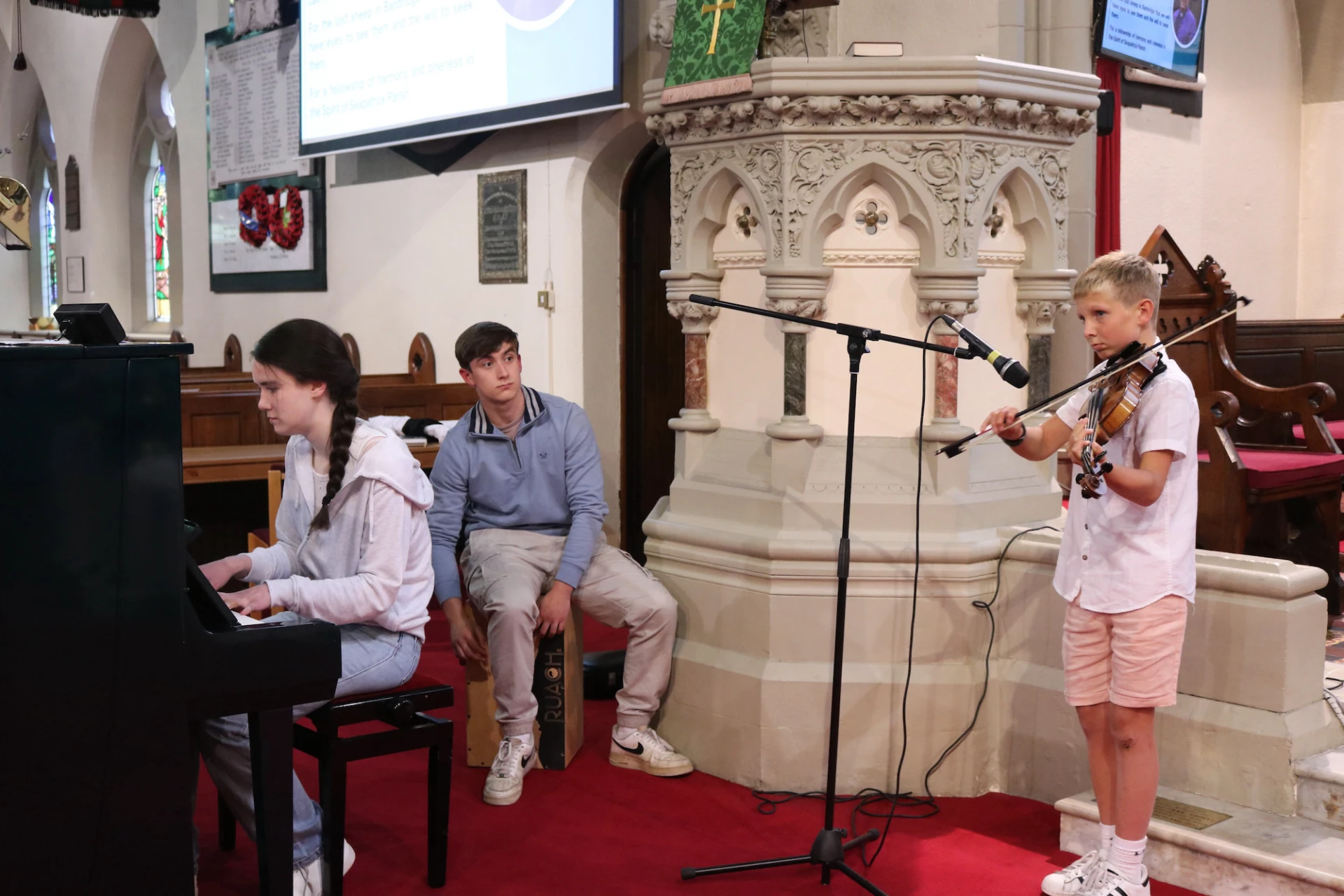 The young worship team